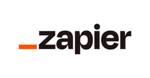 Zapier logo with an orange bar to the left of the word zapier.