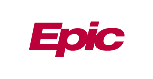 Bold red Epic logo on a black background.