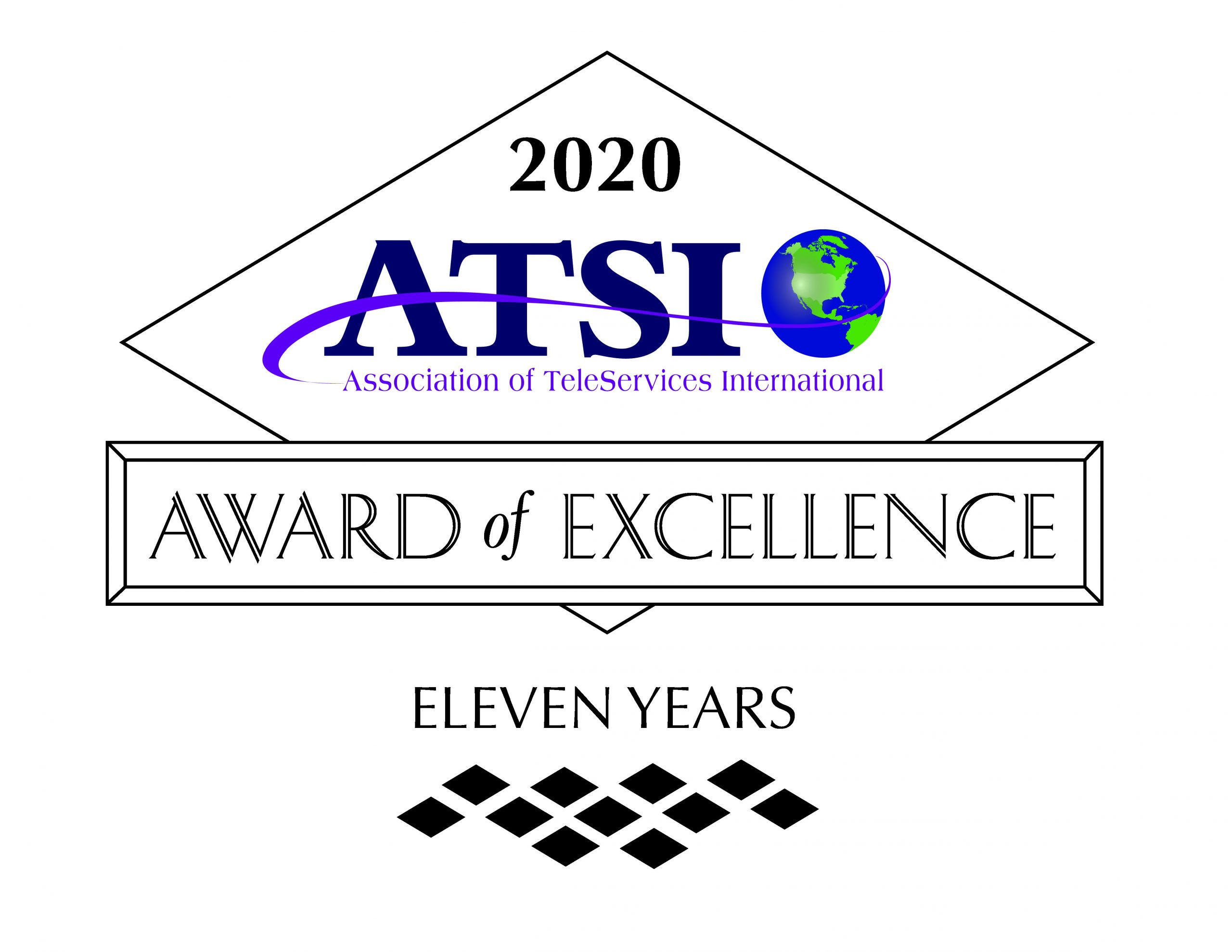 2020 ATSI Award of Excellence badge celebrating eleven years.